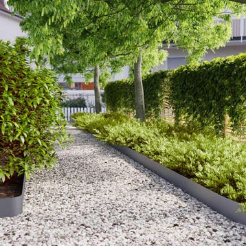 vidaXL Gazonrand 30 st 15 x 103 cm Staal Antraciet, Jardin & Terrasse, Traverses & Bordures, Verzenden