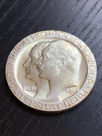 Duitsland, keizerrijk Wilhelm II. 3 Mark 1910 / 100th