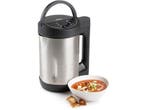 DOMO DO1144BL - Soepmaker - 1,6L - 6 Programmas - RVS/Zwart, Verzenden, Zo goed als nieuw