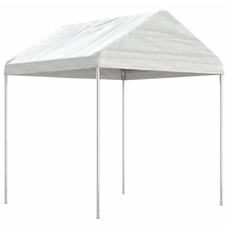 vidaXL Prieel met dak 2,28x2,23x2,69 m polyetheen wit, Jardin & Terrasse, Tonnelles, Envoi