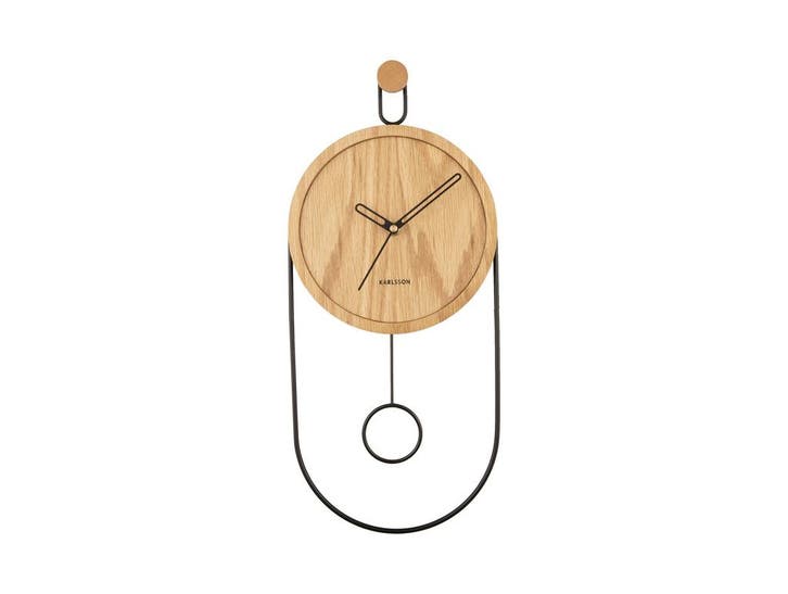 Karlsson Wandklok Swing licht hout | Retourdeal 20% korting, Maison & Meubles, Accessoires pour la Maison | Horloges, Envoi