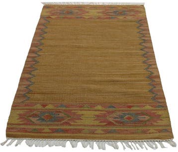 Kelim - Vloerkleed - 160 cm - 90 cm - Naturfarben