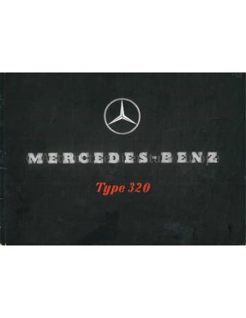1938 MERCEDES BENZ TYPE 320 BROCHURE DUITS