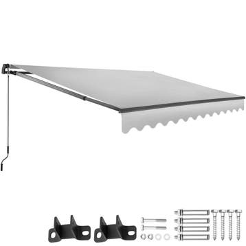tectake Zonnescherm Ornella met wandhouder - 300 x 250 cm, l, Tuin en Terras, Verzenden, Nieuw