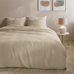 Mousseline dekbedovertrek - taupe - 2-persoons | 200 x, Verzenden
