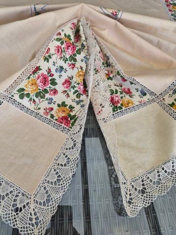 Nappe - 150 cm - 120 cm - Nappe patchwork avec de la