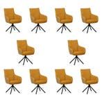 Set van 10 Leren draaibare eetkamerstoelen Fancy Duo -, Ophalen of Verzenden
