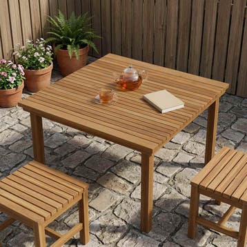 vidaXL Tafelblad 90 x 90 x 3,5 cm Vierkant Massief Teakhout, Verzenden