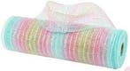 Decomesh metallic multi-stripes 03 blue cerise 26 cm rol 9