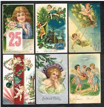 Noël - Très Bel Ensemble de 147 Cartes postales (la grande, Verzamelen, Gelopen