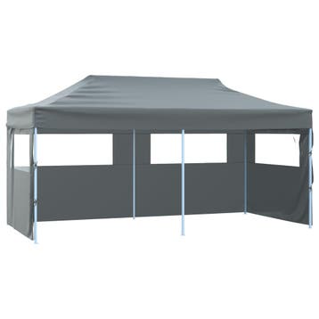 vidaXL Partytent met 4 zijwanden inklapbaar 3x6 m staal, Verzenden, Nieuw