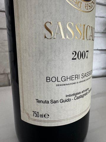 2007 Tenuta San Guido Sassicaia - Bolgheri - 1 Bouteille