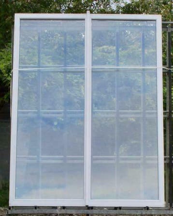 pvc raam , chassis van 186 x 241  wit / antraciet, Bricolage & Construction, Châssis & Portes coulissantes, Ophalen of Verzenden