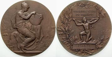 Brons medaille 1949 Frankreich, Postzegels en Munten, Penningen en Medailles, Verzenden