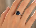 Bague Platine - 10.95ct. tw. Saphir - Diamant - Bague à, Bijoux, Sacs & Beauté