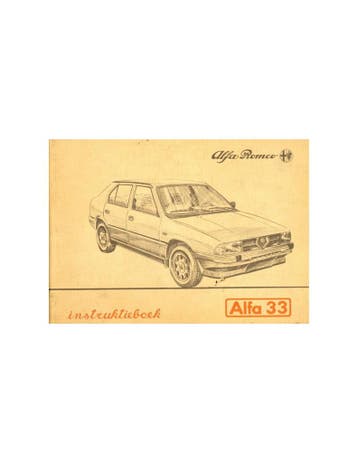 1986 ALFA ROMEO 33 INSTRUCTIEBOEKJE NEDERLANDS