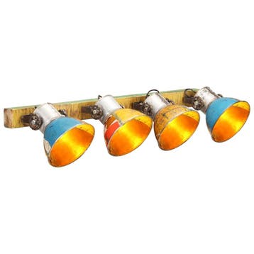 vidaXL Wandlamp industrieel E27 90x25 cm meerkleurig, Huis en Inrichting, Verzenden, Nieuw