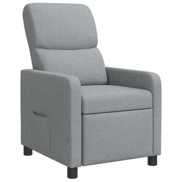 vidaXL Recliner Lichtgrijs Stof, Verzenden