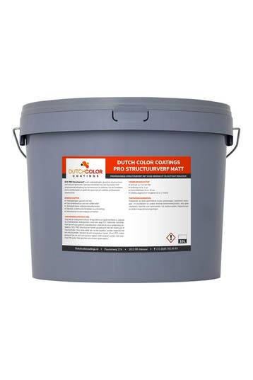 DCC PRO Structuurverf Mat - 10L RAL 9010 | Zuiver Wit 10L, Verzenden