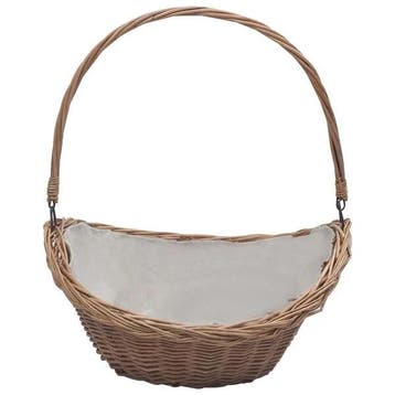 Houtmand 57cm | 46% korting | Retour deal, Verzenden, Zo goed als nieuw, Riet, Mand
