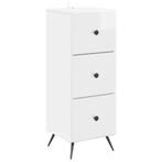 vidaXL Ladekast Hoogglans Wit 33 x 34,5 x 90 cm Bewerkt hout, Verzenden, Nieuw