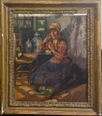 Giuseppe Aprea (1876-1946) - Donna in Interno