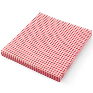 Vetvrij Papier | Rood-Wit | 500 Stuks | 250x200mm HENDI, Verzenden