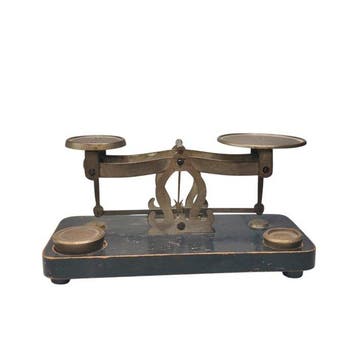 French Antique - Balans of weegschaal - Metaal, Hout