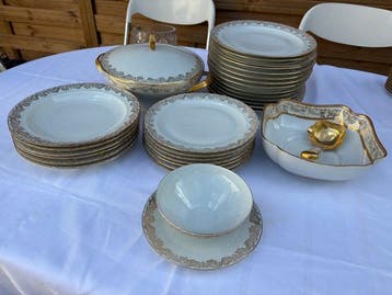 Porcelaines Chastagnier limoges - Service de table pour 12