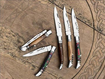 Keukenmes - Kitchen knife set - Laguiole Bougna Met Bee