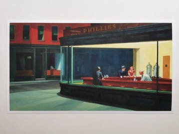 Edward Hopper - Nighthawks (1942), Antiek en Kunst