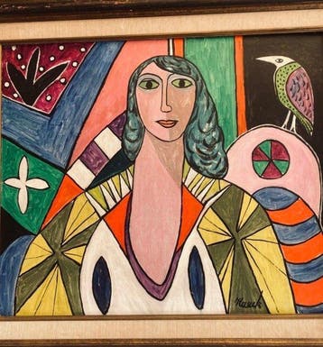 Rigobert Haeck (1912–2005) - Mama i Jej Rodzina, Antiek en Kunst