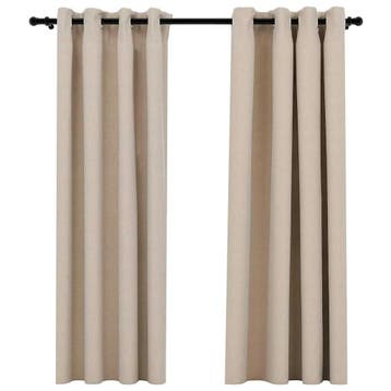 Gordijnen Linnen-look Beige -34% Retour Deal. Sla toe!, Maison & Meubles, Verzenden