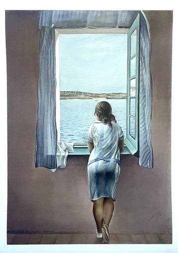 Salvador Dalí (after) - Figura en una finestra - Licensed