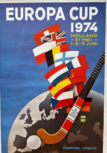 Originale Hockey - Europa Cup 1974 Holland Kampong Utrecht –