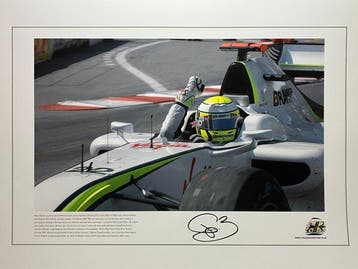 Brawn F1 - Jenson Button - 2009 - Print, Verzamelen, Nieuw