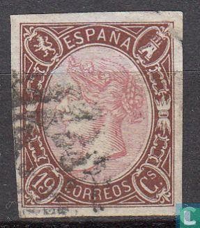 Spanje - Koningin Isabella II - 1865, Verzenden, Gestempeld