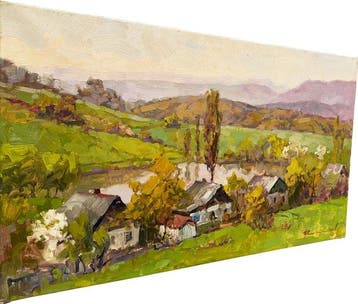 Sergei Flitov (1964) - Lac de montagne en Crimée - Vallée au, Antiek en Kunst