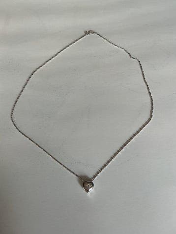 Ketting met hanger - 18 karaat Witgoud - 0.06ct. tw. Diamant