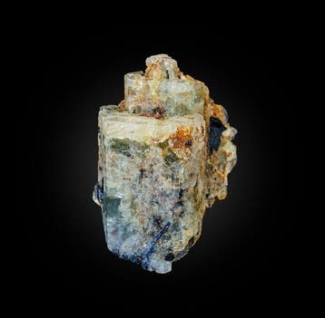 9 × miniatures de béryl daigue-marine avec tourmaline, Verzamelen