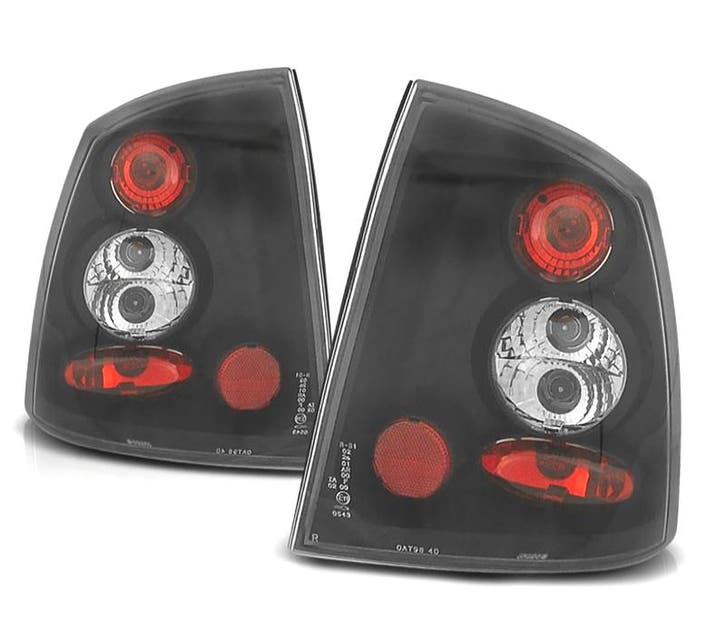 FEUX ARRIÈRE POUR OPEL ASTRA G 2P 4P 97-04 FOND NOIR, Autos : Pièces & Accessoires, Éclairage, Envoi