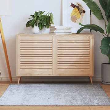 vidaXL Kastdeuren met lamellen 2 st 61,5x59,4 cm massief, Verzenden