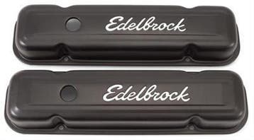 Pontiac klepdeksels edelbrock zwart, Ophalen of Verzenden