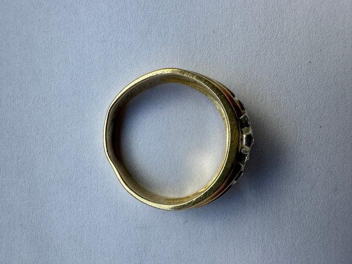 Ring - 18 karaat Geel goud, Witgoud - 0.30ct. tw. Diamant, Handtassen en Accessoires, Ringen