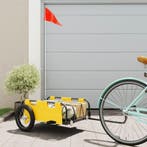 vidaXL Fietstrailer oxford stof en ijzer geel, Verzenden