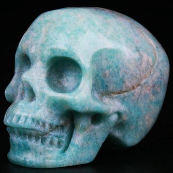 86 g 5,10 × 3,90 cm Crâne en cristal damazonite – pièce