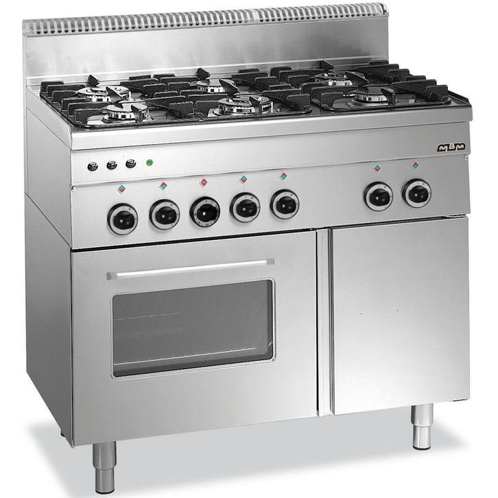 Fornuis + Oven | MINIMA 600 | Gas | 6 Branders (3x 2.7kW,, Articles professionnels, Horeca | Équipement de cuisine, Envoi