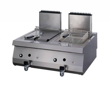 Heavy Duty Friteuse | 110–190°C | RVS | Dubbel |, Verzenden, Nieuw in verpakking