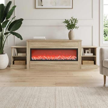vidaXL Elektrische haard Sonoma 177 x 30 x 56,5 cm Bewerkt, Maison & Meubles, Verzenden