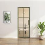 Stalen taatsdeur - Olijfgroen - 6 Vlaks - Helder glas, Minder dan 80 cm, Overige typen, Nieuw, Metaal